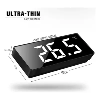 Vista lateral de Reloj Despertador Digital Led DS-3806