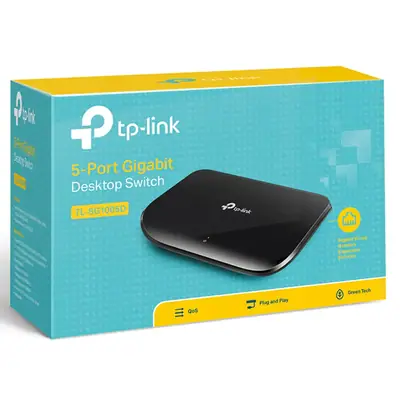 Detalles accesorios de Switch 5 Puertos Gigabit Tp-Link Tl-Sg1005D