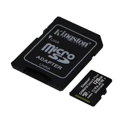 Memoria Micro Sd 128Gb Kingston Cl10 Canvas Select Plus C/Adaptador 100 Mb/S