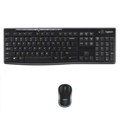 Vista lateral de Kit Teclado Y Mouse Logitech Inalambrico Mk270 Espanol