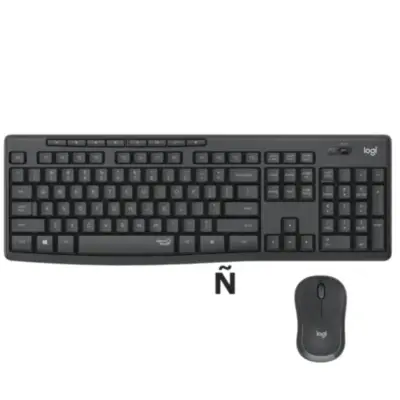Vista lateral de Kit Teclado Y Mouse Logitech Inalambrico Mk295 Silencioso Espanol