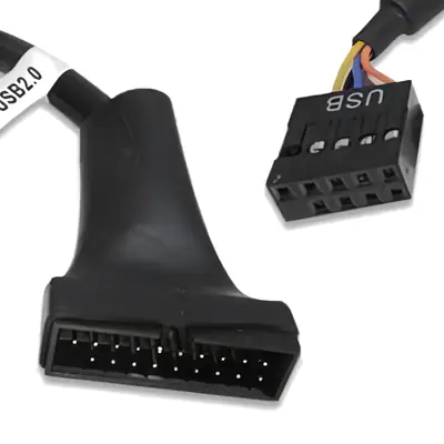 Vista lateral de Cable Usb 3.0 20 Pines Macho A Usb 2.0 9 Pines Hembra Ns-Adus32