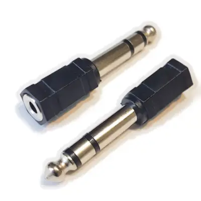 Detalles accesorios de Adaptador Plug 6,5 Estereo Macho A Jack 3,5 Estereo Hembra