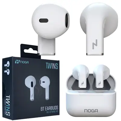 Detalles accesorios de Auricular Inalambrico Noga Btwins 50 Bluetooth Blanco
