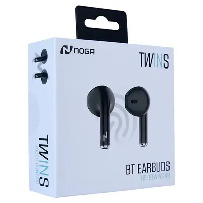 Detalles accesorios de Auricular Inalambrico Noga Btwins 50 Bluetooth Negro