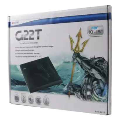 Detalles accesorios de Base Para Notebook Titan Ttc-G22T Malla Metalica 15 Pulg