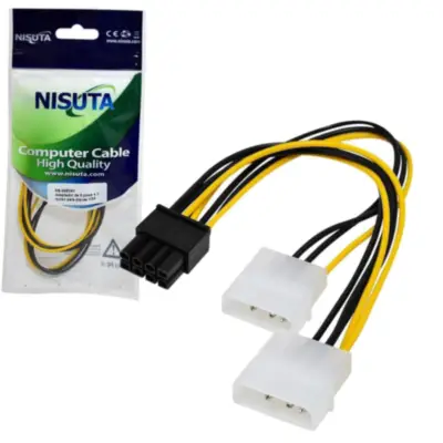 Detalles accesorios de Cable Power Molex Machx2 A Pci-E 8 Pin 10A Max Nisuta