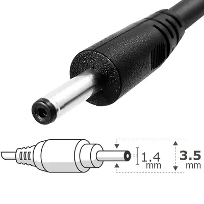 Vista lateral de Fuente 19 V 3,42 A Belsic 24141 Cargador P/Notebook Ficha 3,5 X 1,4 Mm