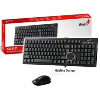 Detalles accesorios de Kit Teclado Y Mouse Genius Inalambrico Km-8101 Espanol Negro
