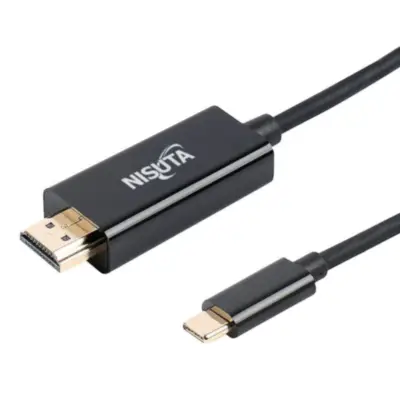 Adaptador Conversor Usb C Macho / Hdmi Macho 1,8 M Nisuta 4k 30Hz