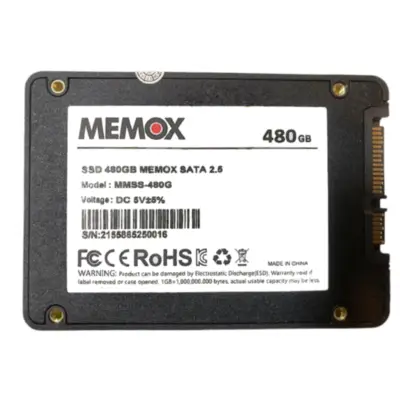 Detalles accesorios de Disco Ssd Estado Solido 480Gb 2,5 Memox MMSS-480G