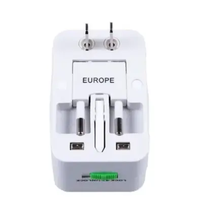 Detalles accesorios de Adaptador Enchufe Universal Viajero Usa Europa Asia