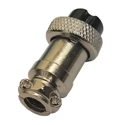 Vista lateral de Ficha Conector Gx16 7 Pines Hembra Aviacion A Cable