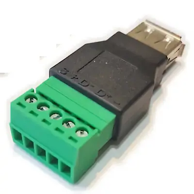 Conector Ficha Usb 2.0 A Hembra A Bornera