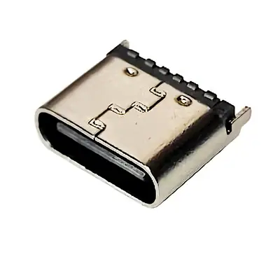 Detalles accesorios de Conector Ficha Usb C Hembra 6 Pines Usb-C-Ch6-2 (6 Pines Rectos)