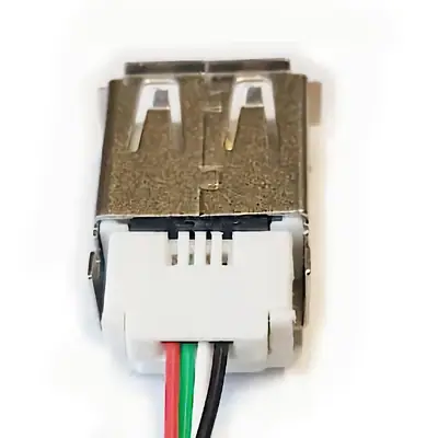 Vista lateral de Conector Ficha Usb 2.0 A Hembra A Cable