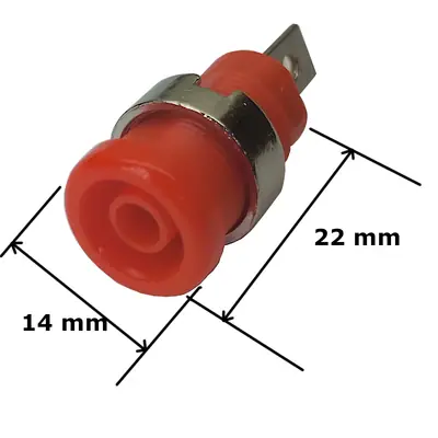 Detalles accesorios de Ficha Banana Hembra Jack Chasis Hq Rojo