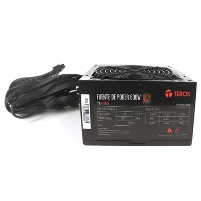 Detalles accesorios de Fuente 600w 80 Plus Bronze ATX Teros TE-7160