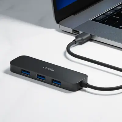 Detalles accesorios de Hub Usb A 3.0 4 Puertos cable 15cm Cudy UH40A