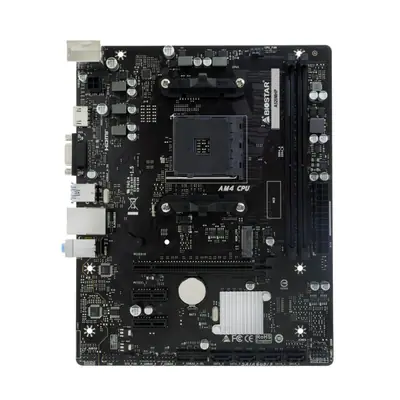 Vista lateral de Motherboard Biostar Am4 A520Mhp V6.0 Ddr4 Box M-Atx