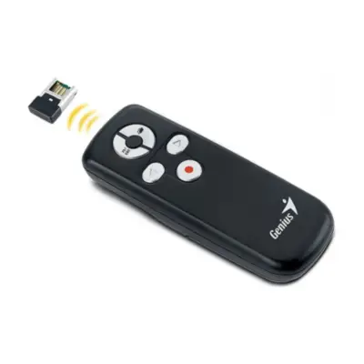 Vista lateral de Puntero Presentaciones Inalambrico Genius Media Pointer 100