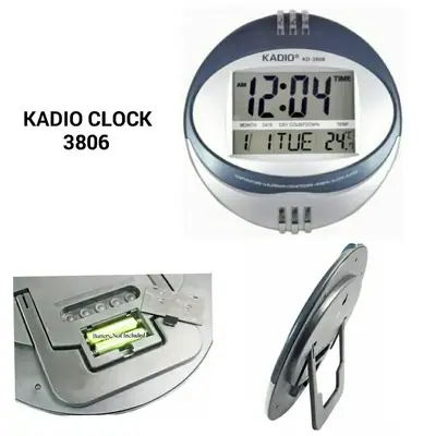 Detalles accesorios de Reloj Pared Digital Hora Fecha Temperatura Redondo 27cm
