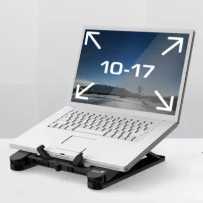 Vista lateral de Soporte Apoya Notebook / Tablet Plegable Genius G-Stand M200