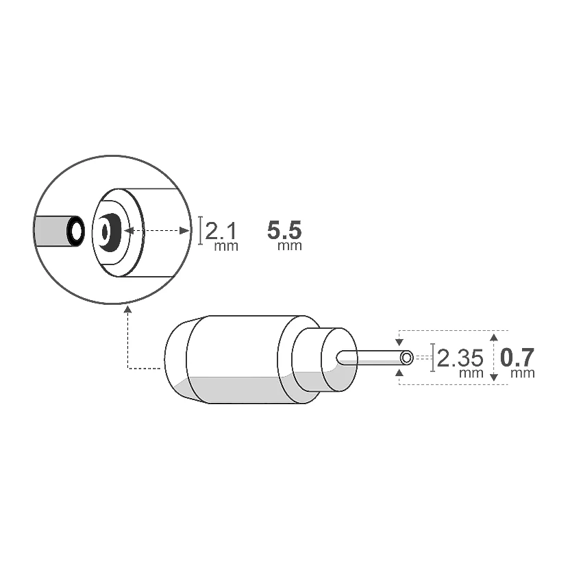 Miniatura 3 de DC hueco: Adaptadores 5,5x2,1 mm marca Belsic modelo 60584