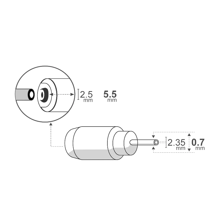 Miniatura 3 de DC hueco: Adaptadores 5,5x2,5 mm marca Belsic modelo 60600
