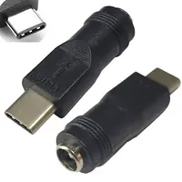 Adaptador Dc Hueco 5,5 X 2,1 Mm Hembra A Usb C Adaptador Dc Hueco 5,5 X 2,1 Mm Hembra A Usb C