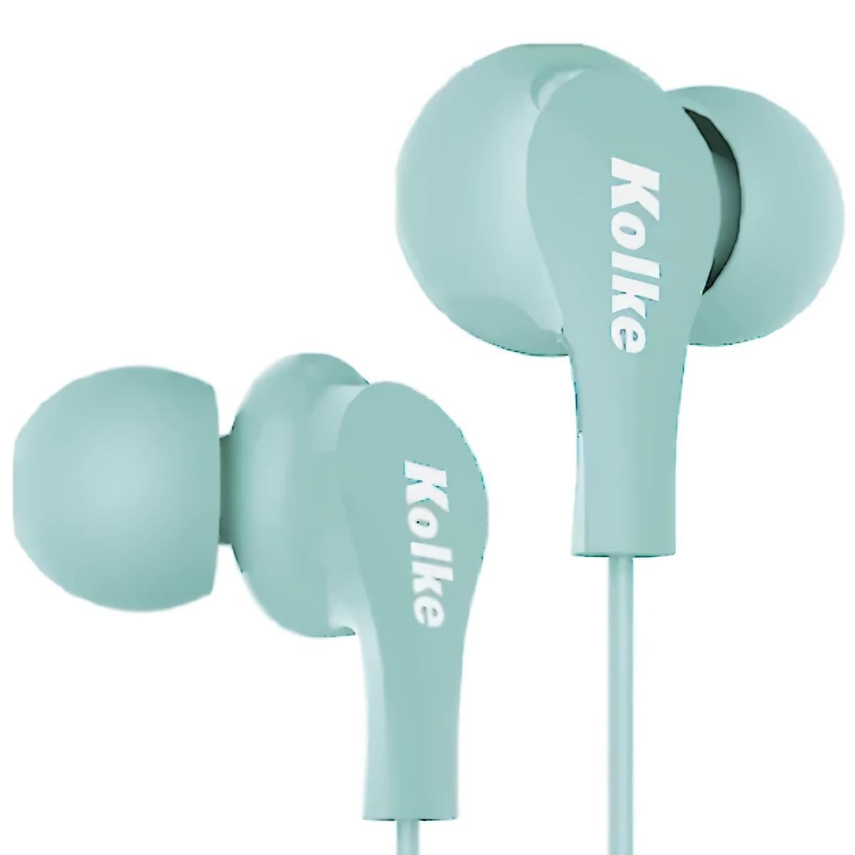 Vista lateral de Auricular C/Mic P/Celular Kolke KAI-663 Verde