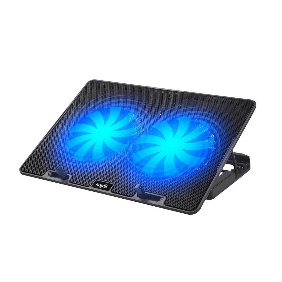 Base Para Notebook Nisuta Nscn84 Reclinable 2 Ventiladores C/ Regulador Velocidad