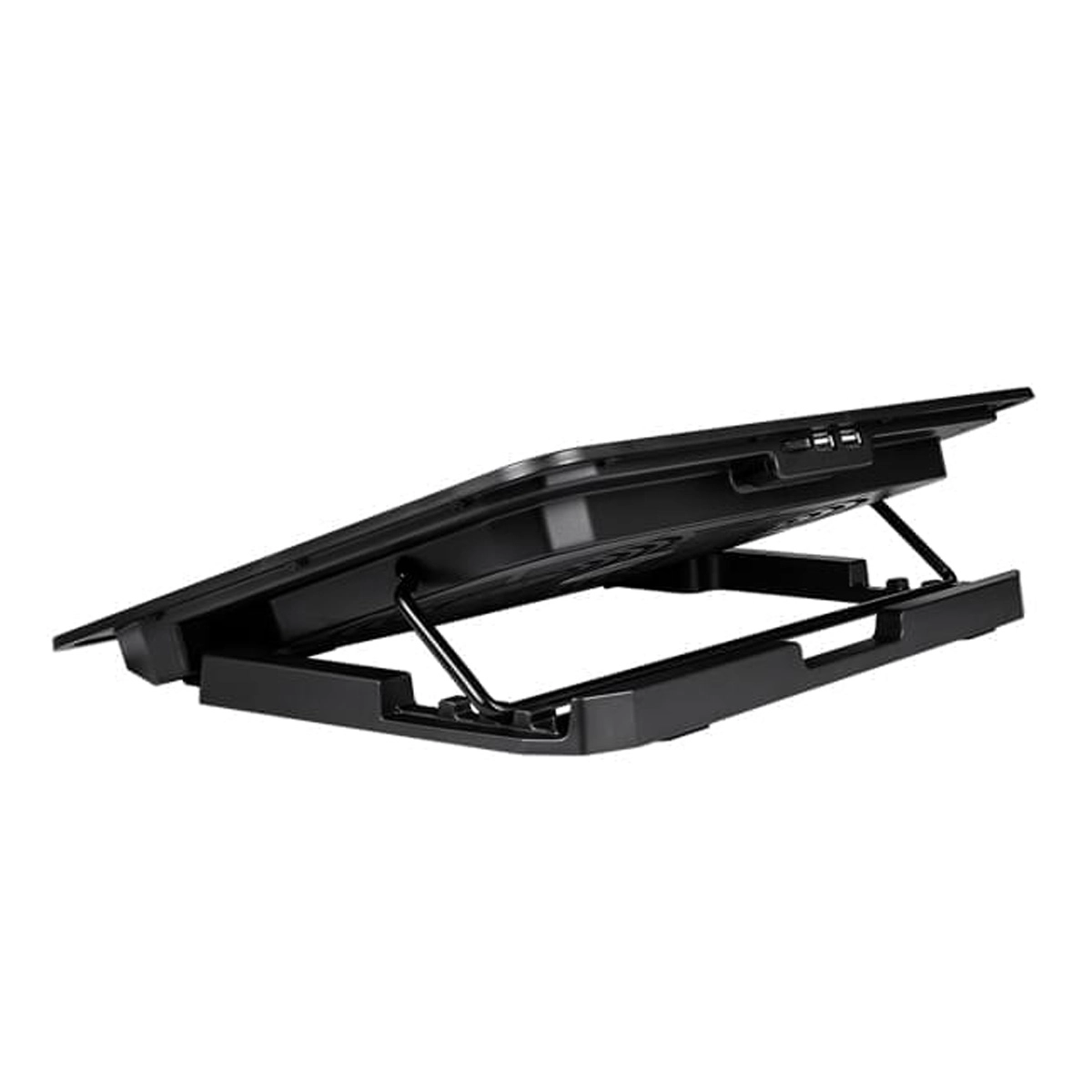 Vista lateral de Base Para Notebook Nisuta Nscn84 Reclinable 2 Ventiladores C/ Regulador Velocidad