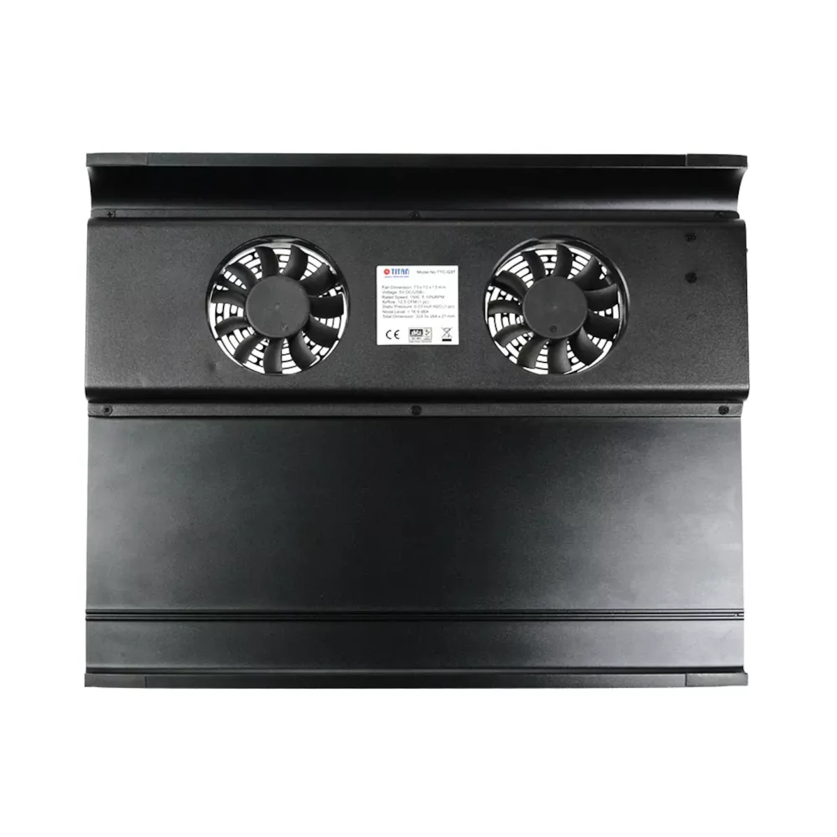 Vista lateral de Base Para Notebook Titan Ttc-G3Tz Aluminio Macizo 15 Pulg