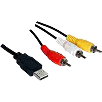 CABLE USB A 2.0 MACHO / 3RCA 1,8 MTS