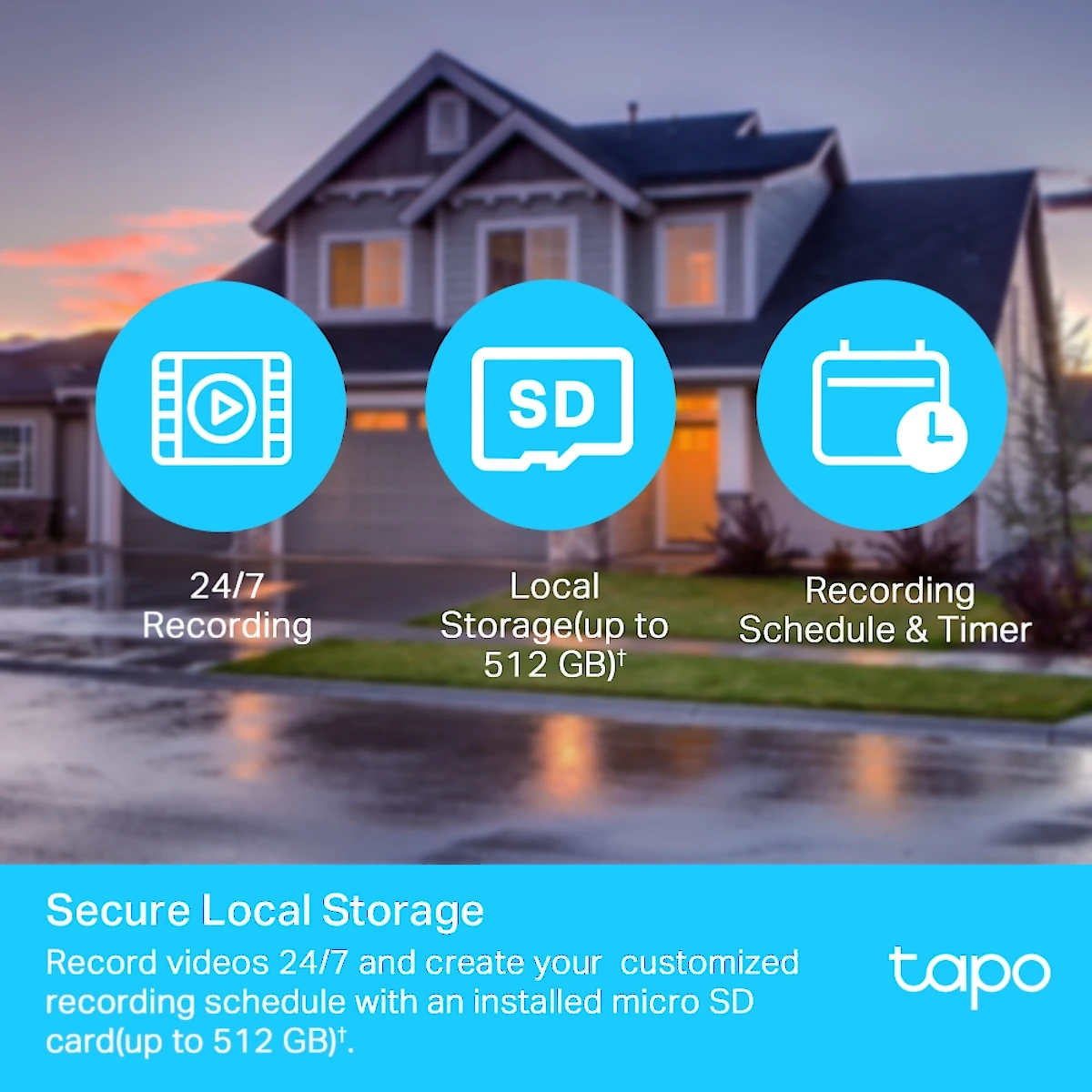 Detalles accesorios de Camara Seguridad Ip Wifi Cloud Tp-Link Tapo C500 Exterior 360 grados