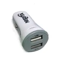 Cargador Para Auto 12/24V Usb 5V 2,1A 2 Salid Blanco