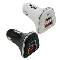 Cargador Para Auto 12/24V Carga Rapida 2 Salidas C (Pd20W) + A Qc 3.0 3A Blanco