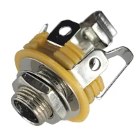 Conector Ficha Estereo Jack 6,5 Hembra Metal Chasis C/Corte Rosca