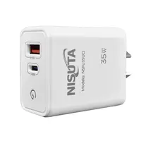 Cargador 35W Usb-C Pd + Usb-A Qc Carga Rapida Nisuta Sin Cable