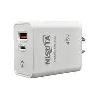 Cargador 45W Usb-C Pd + Usb-A Qc Carga Rapida Nisuta Sin Cable