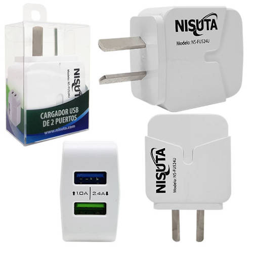 Cargador 12 W Usb-A 2,4A Sin Cable Nisuta Ns-Fu524U Cargador 12 W Usb-A 2,4A Sin Cable Nisuta Ns-Fu524U
