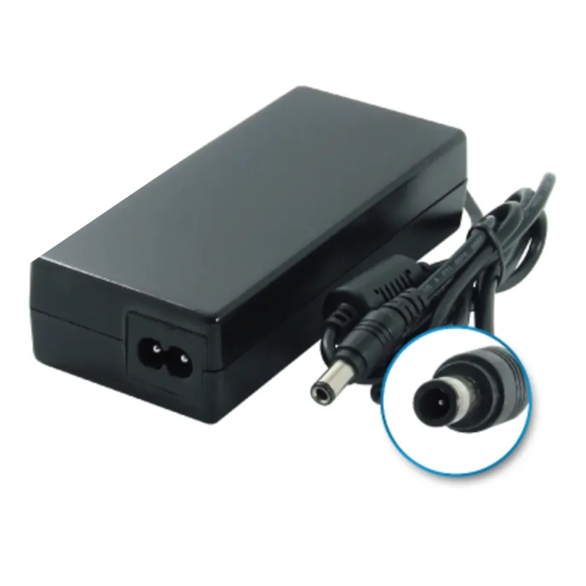 Vista lateral de Fuente 14 V 3.5 A Belsic 23910 P/Monitor Ficha 6.5 X 4.4 Mm C/Pin Interior (Samsung / Lg)
