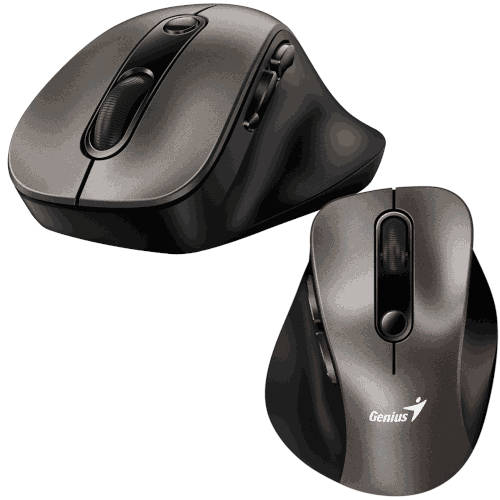 Mouse Inalambrico Genius Ergo 9000S Champan Titanio 5 Botones
