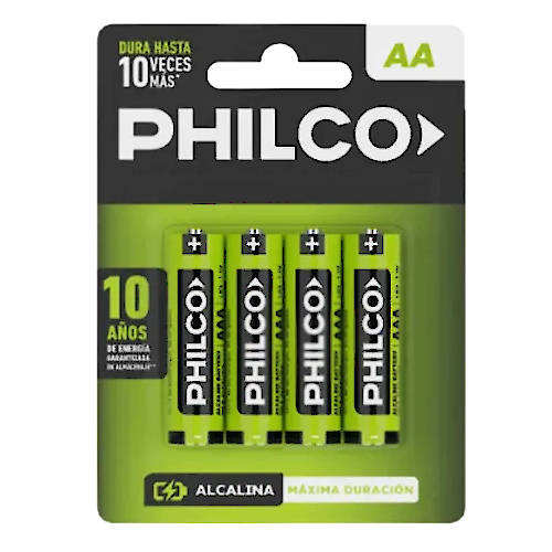 Pila Aa Alcalina Philco Blister X4