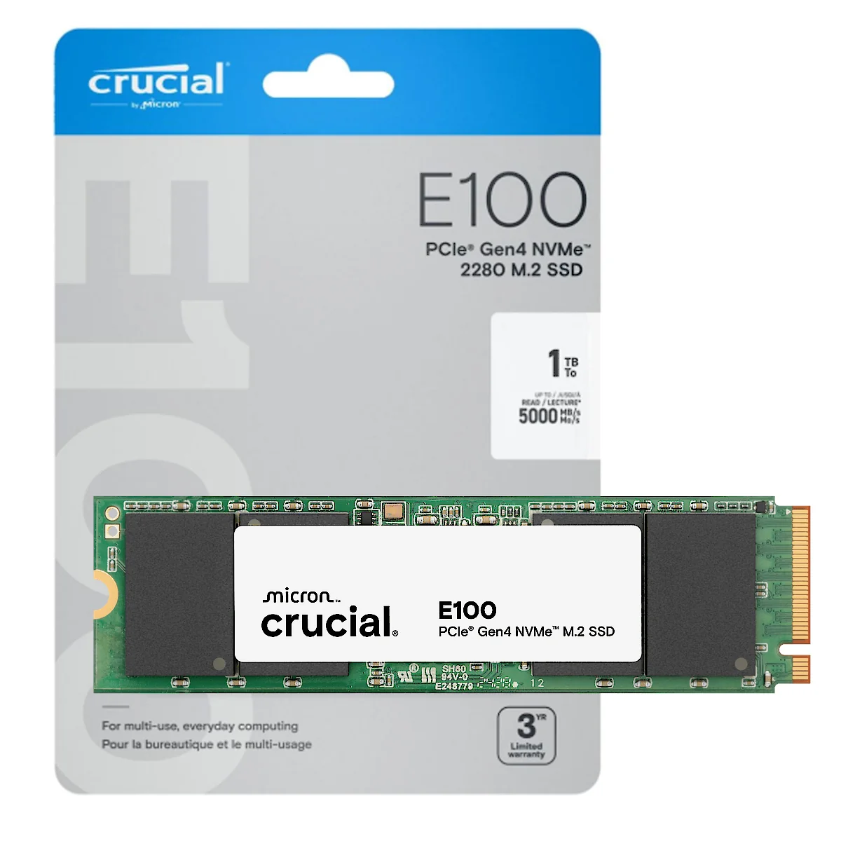 Miniatura 3 de Discos rigidos, portatiles, SSD marca Crucial modelo CT1000E100SSD8