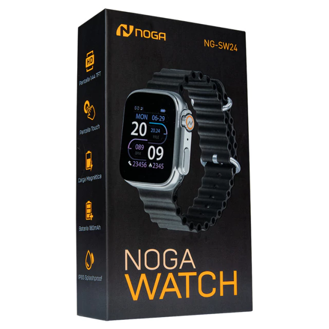Miniatura 3 de Smartwatch y relojes despertadores marca Noga modelo SW-24 Negro