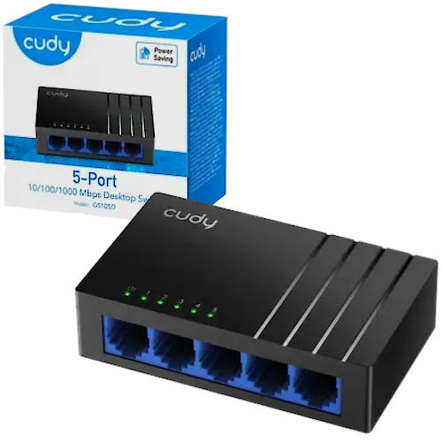 Switch 5 Puertos Gigabit Cudy GS105D