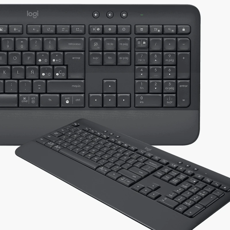 Teclado Bluetooth + Inalambrico Logitech Signature K650 Espanol Graphite