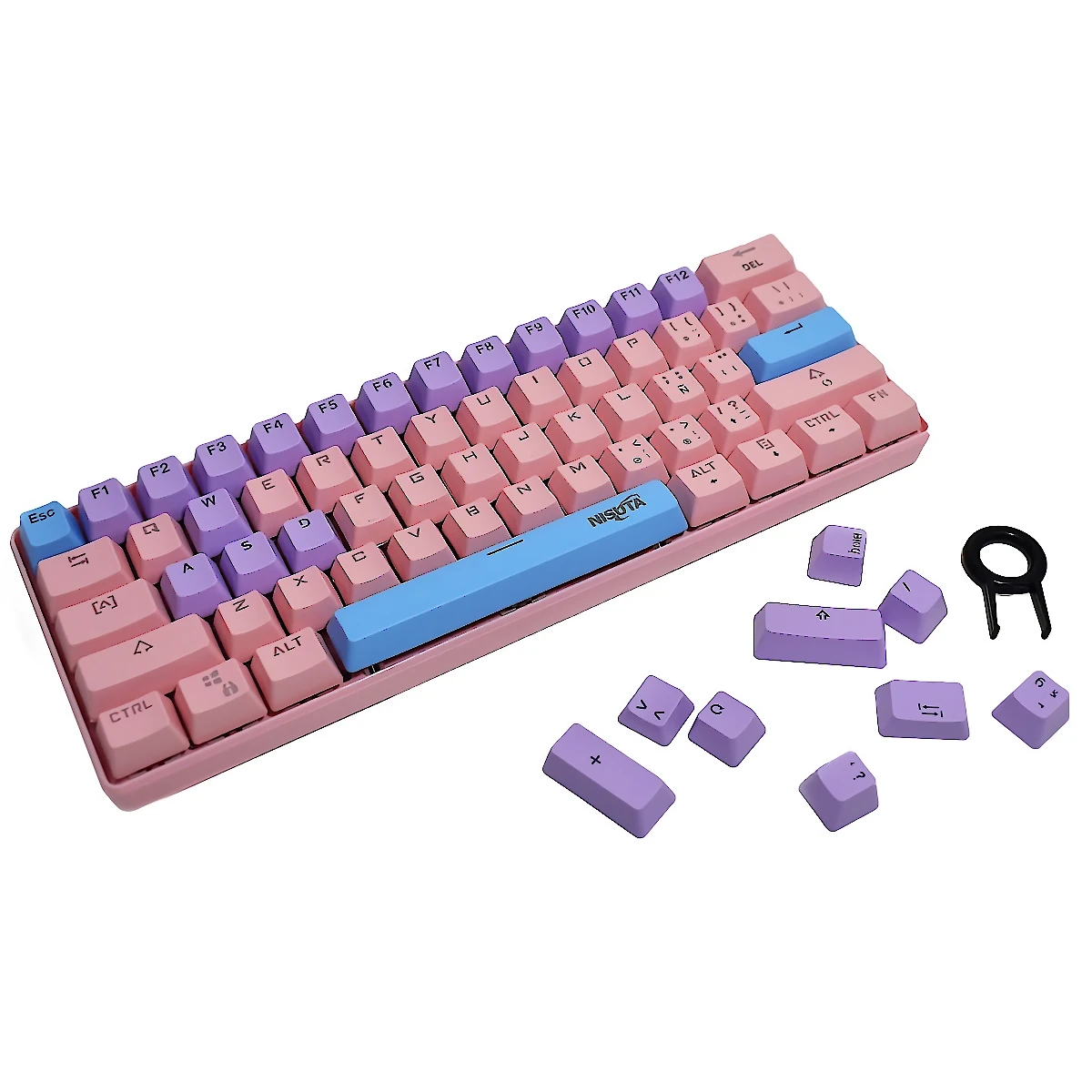 Miniatura 2 de Teclados gamers marca Nisuta modelo NSKBGZ108 BLANCO